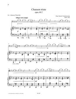 page one of Chanson Triste (String Solo)