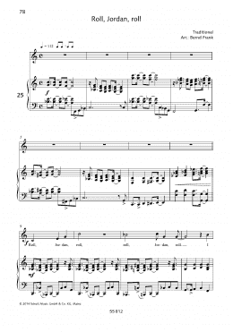 page one of Roll, Jordan, Roll (Piano & Vocal)