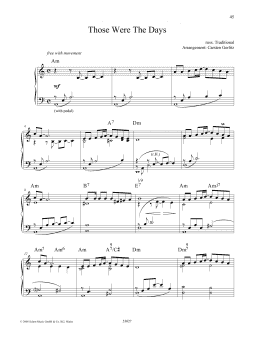 page one of Those Were the Days (Piano Solo)