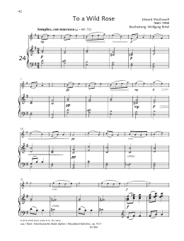 page one of To a Wild Rose (Woodwind Solo)