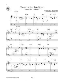 page one of Theme from "Pathétique" (Piano Solo)