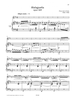 page one of Malaguena (Woodwind Solo)