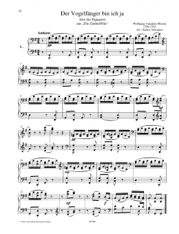 page one of Der Vogelfanger Bin Ich Ja (Piano Duet)