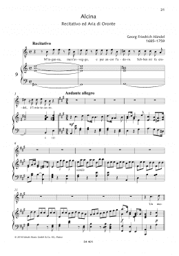 page one of M'inganna, me n'avveggo / Un momento di contento (Piano & Vocal)