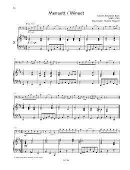 page one of Minuet (String Solo)