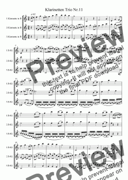 page one of Klarinetten-Trio Nr.11