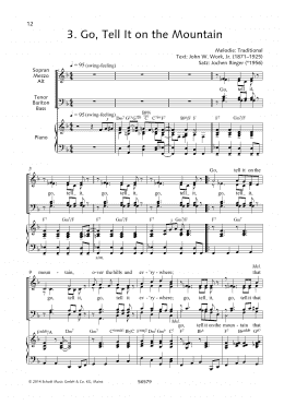 page one of Go, Tell It on the Mountain (Choir)