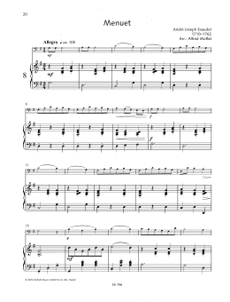 page one of Menuet (String Solo)