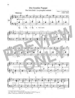 page one of The Sick Doll (Piano Solo)