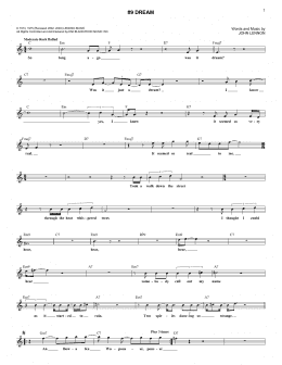 page one of #9 Dream (Lead Sheet / Fake Book)