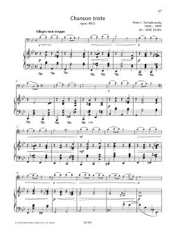 page one of Chanson Triste (String Solo)