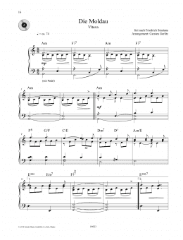 page one of Vltava (Piano Solo)