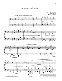 page one of Romeo and Juliet (Piano Solo)