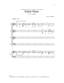 page one of Stabat Mater (SATB Choir)