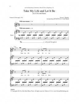 page one of Take My Life and Let It Be (SATB Choir)