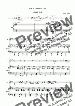 page one of Sonata for Alto Saxophone & Piano -III. Allegro ritmico
