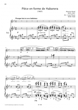 page one of Piece En Forme De Habanera (Flute and Piano)
