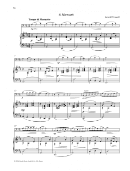 page one of Menuet (String Solo)