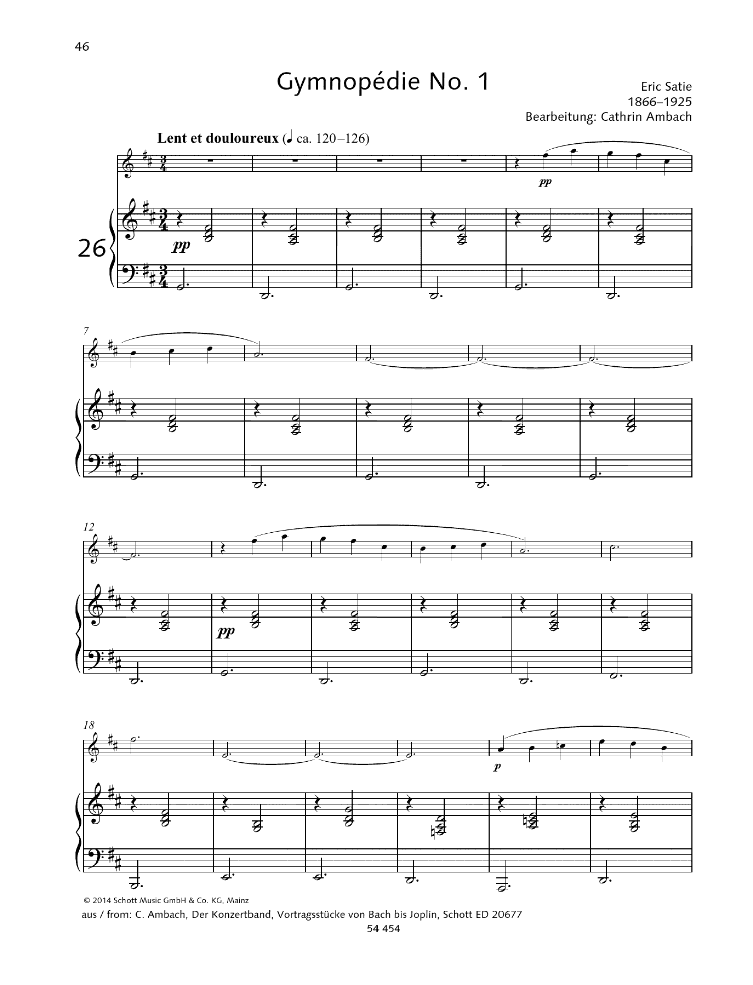 Gymnopédie No. 1 (Woodwind Solo)