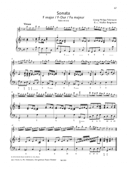page one of Sonata F Major (Woodwind Solo)