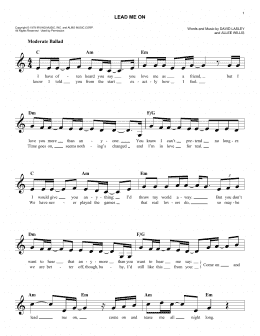 page one of Lead Me On (Easy Lead Sheet / Fake Book)