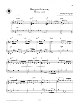 page one of Morning Mood (Piano Solo)
