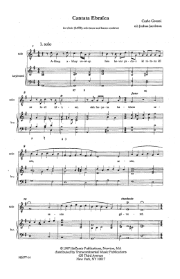 page one of Cantata Ebraica (SATB Choir)