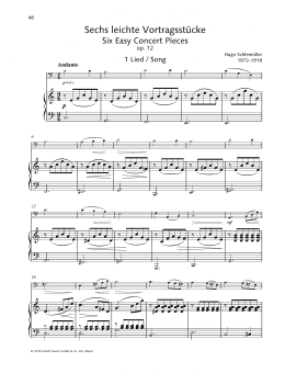 page one of Song (String Solo)