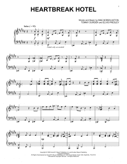 page one of Heartbreak Hotel [Jazz version] (Piano Solo)