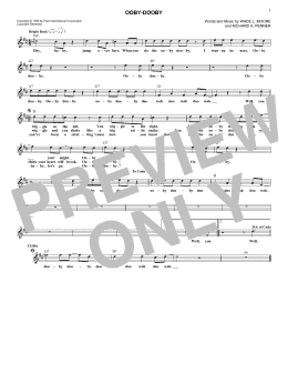 page one of Ooby-Dooby (Lead Sheet / Fake Book)
