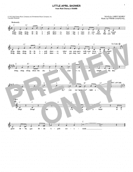 page one of Little April Shower (Lead Sheet / Fake Book)