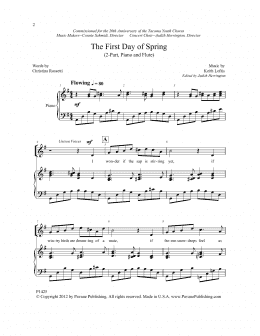 page one of The First Day of Spring (2-Part Choir)