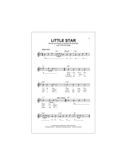 page one of Little Star (Lead Sheet / Fake Book)