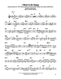 page one of I Want To Be Happy (Tenor Sax Transcription)