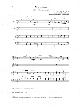 page one of Vocalise (SSAA Choir)