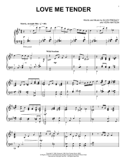 page one of Love Me Tender [Jazz version] (Piano Solo)