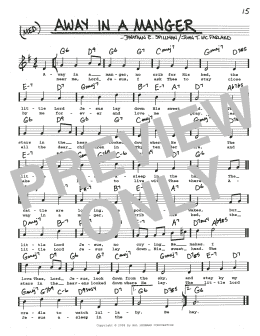 page one of Away In A Manger (Real Book – Melody, Lyrics & Chords)