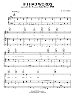 page one of If I Had Words (Piano, Vocal & Guitar Chords (Right-Hand Melody))