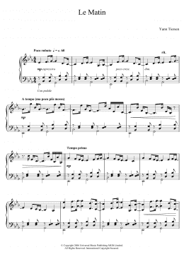page one of Le Matin (Piano Solo)