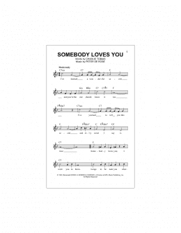 page one of Somebody Loves You (Lead Sheet / Fake Book)