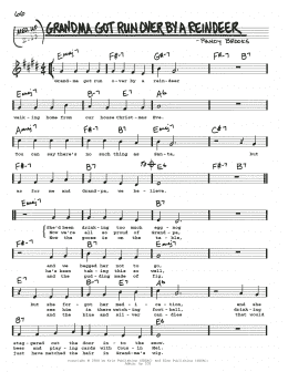 page one of Grandma Got Run Over By A Reindeer (Real Book – Melody, Lyrics & Chords)
