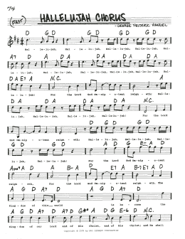 page one of Hallelujah Chorus (Real Book – Melody, Lyrics & Chords)