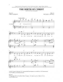 page one of The Birth of Christ (SATB Choir)