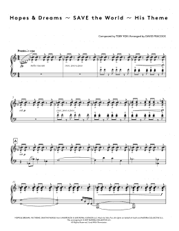 page one of Hopes & Dreams - SAVE The World - His Theme (from Undertale Piano Collections) (arr. David Peacock) (Piano Solo)