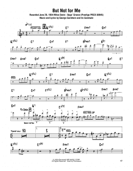 page one of But Not For Me (Tenor Sax Transcription)
