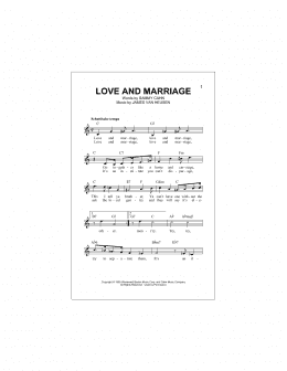 page one of Love And Marriage (Lead Sheet / Fake Book)