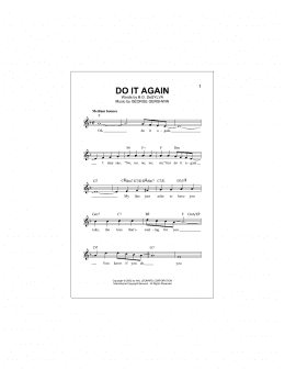 page one of Do It Again (Lead Sheet / Fake Book)