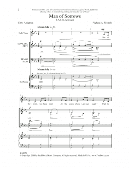 page one of Man of Sorrows (SATB Choir)