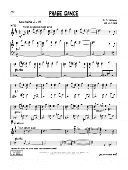 page one of Phase Dance (Real Book – Melody & Chords)