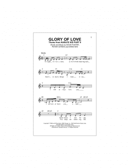 page one of Glory Of Love (Lead Sheet / Fake Book)